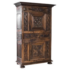 1800s French Provincial Hardwood Cabinet with Original Patina