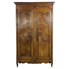 1800s French Wooden Armoire with Original Patina