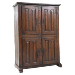 1800s French Wooden Cabinet with Original Patina