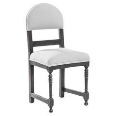 1800s French Wooden Chair with Upholstered Seat and Back