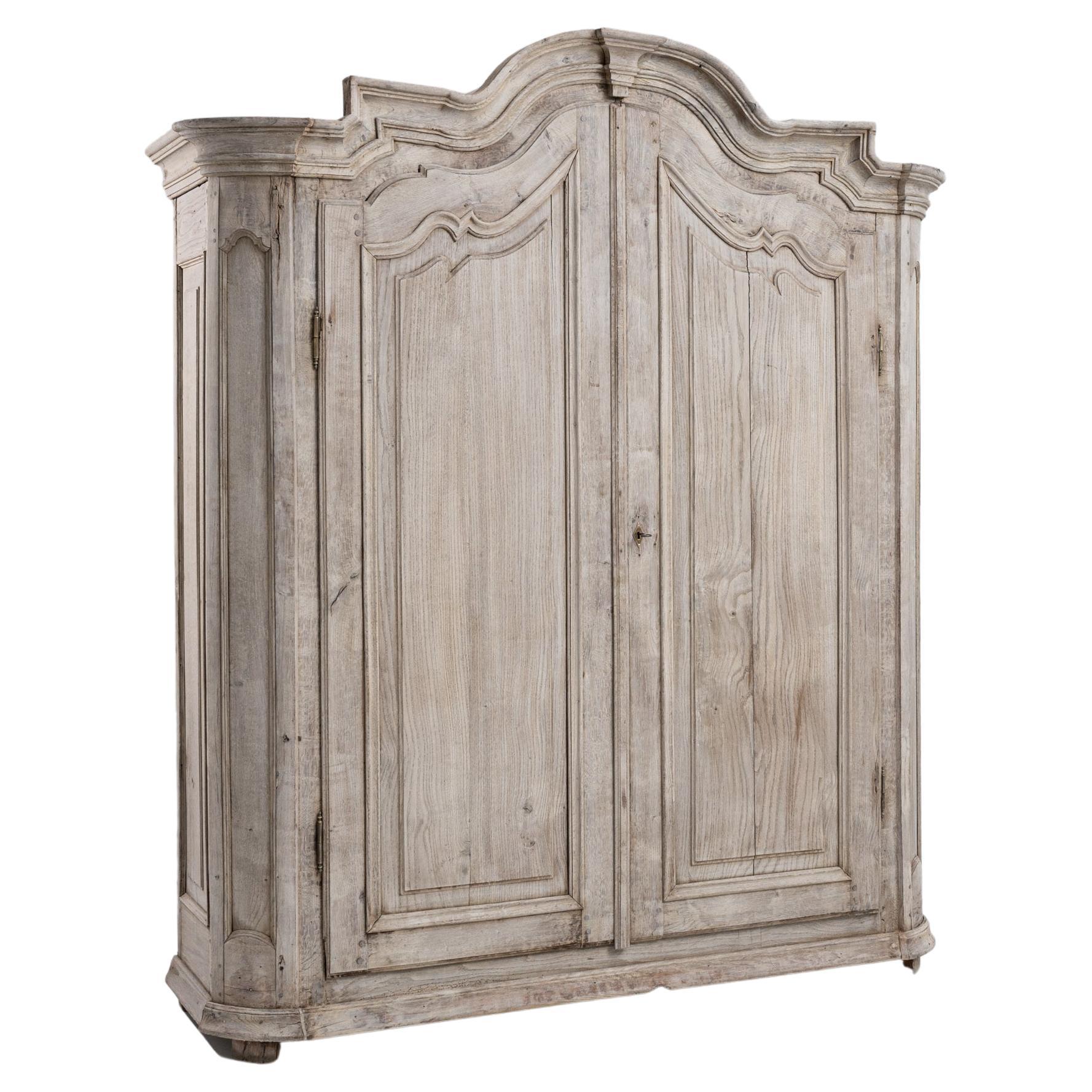 1800s French Wooden Wardrobe For Sale