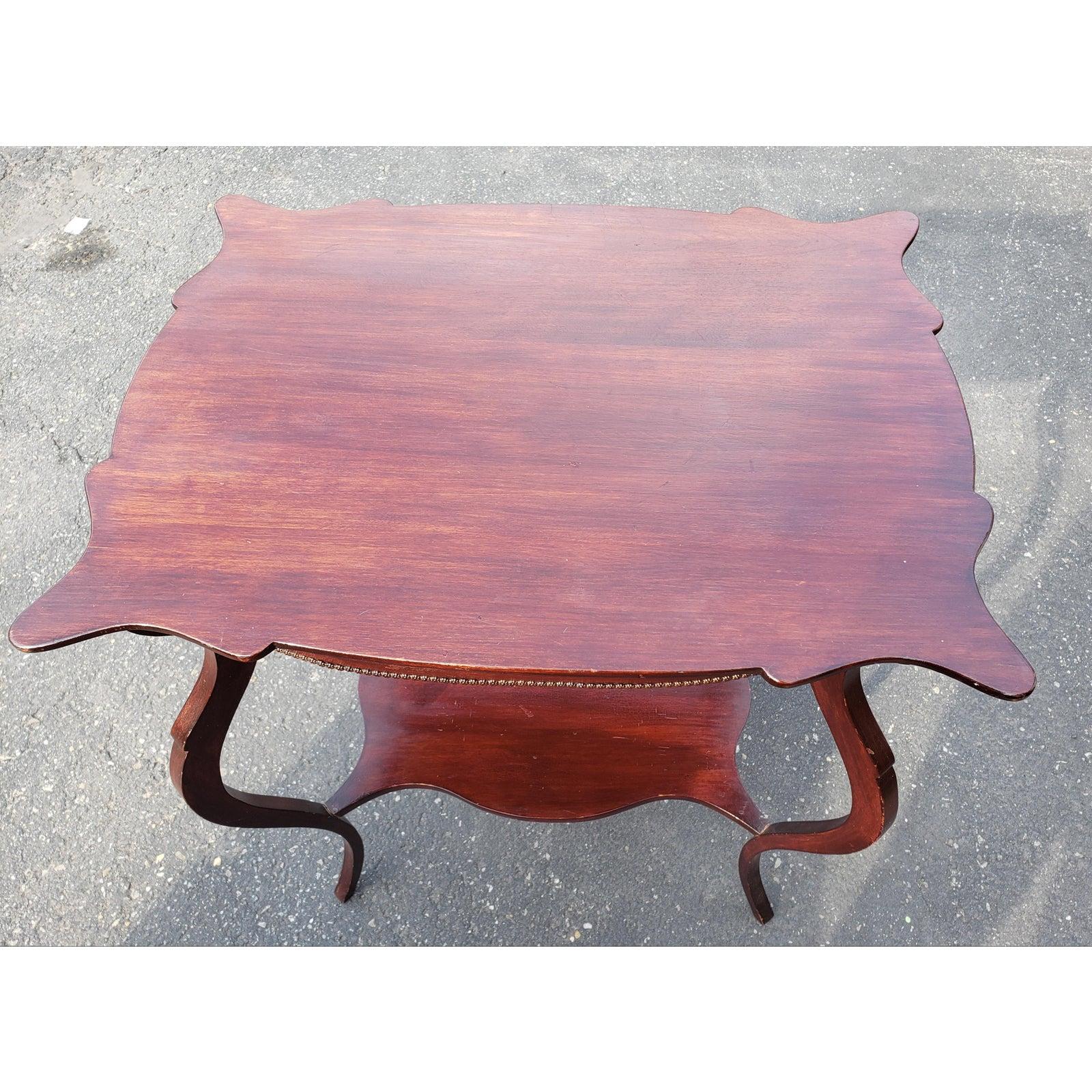 American 1800s Georgian Solid Mahogany Accent Table For Sale