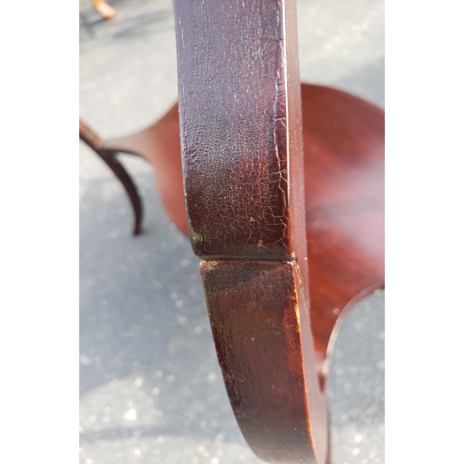 19th Century 1800s Georgian Solid Mahogany Accent Table For Sale