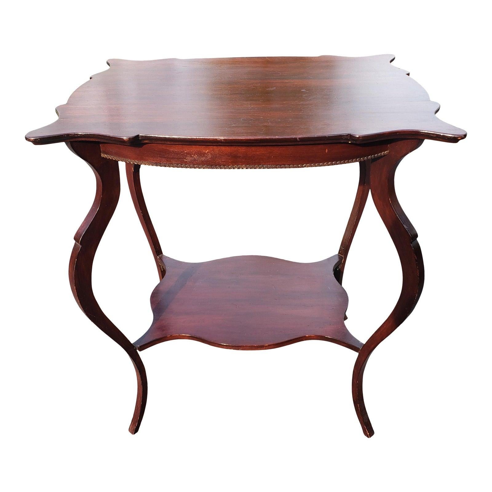 1800s Georgian Solid Mahogany Accent Table For Sale
