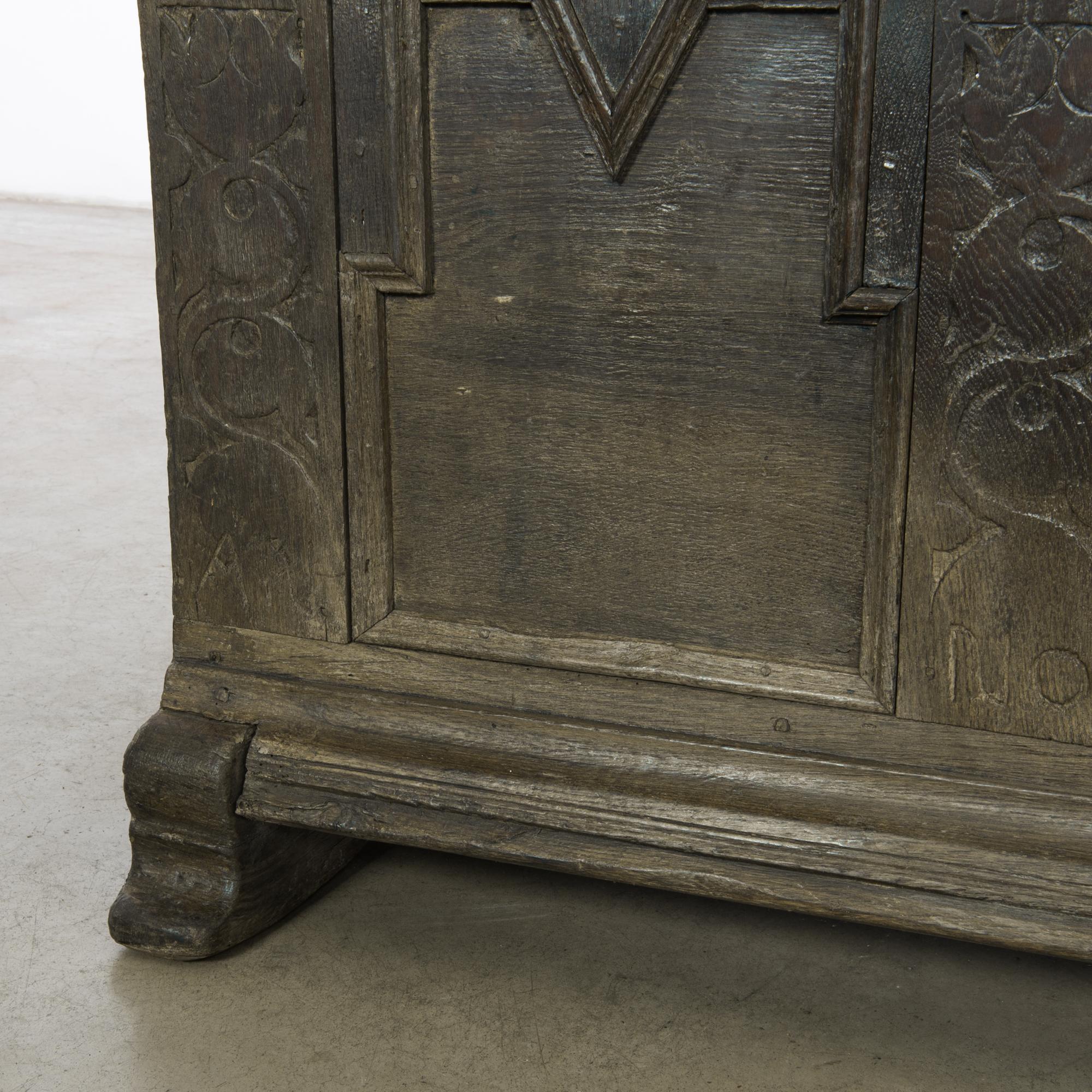 Baroque 1800s German Wooden Trunk