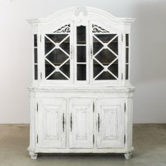 1800er deutsche Holzvitrine