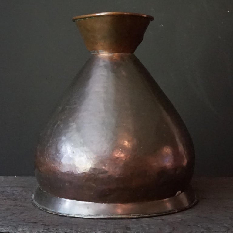 Georgian Hallmarked & Stamped 2 Gallon Copper & Brass Pitcher for