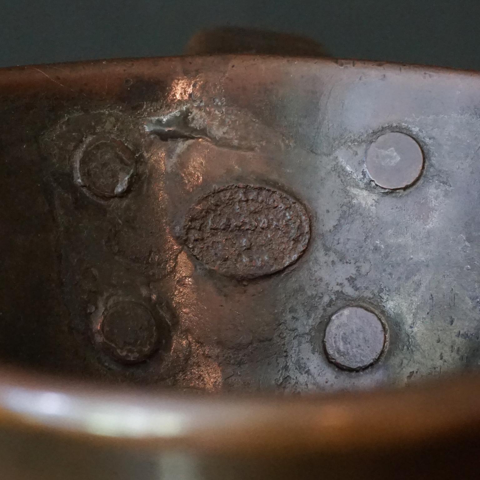19th Century 1800s Giant English Hammered Copper Georgian 5 Gallon Haystack Jug or Pitcher For Sale
