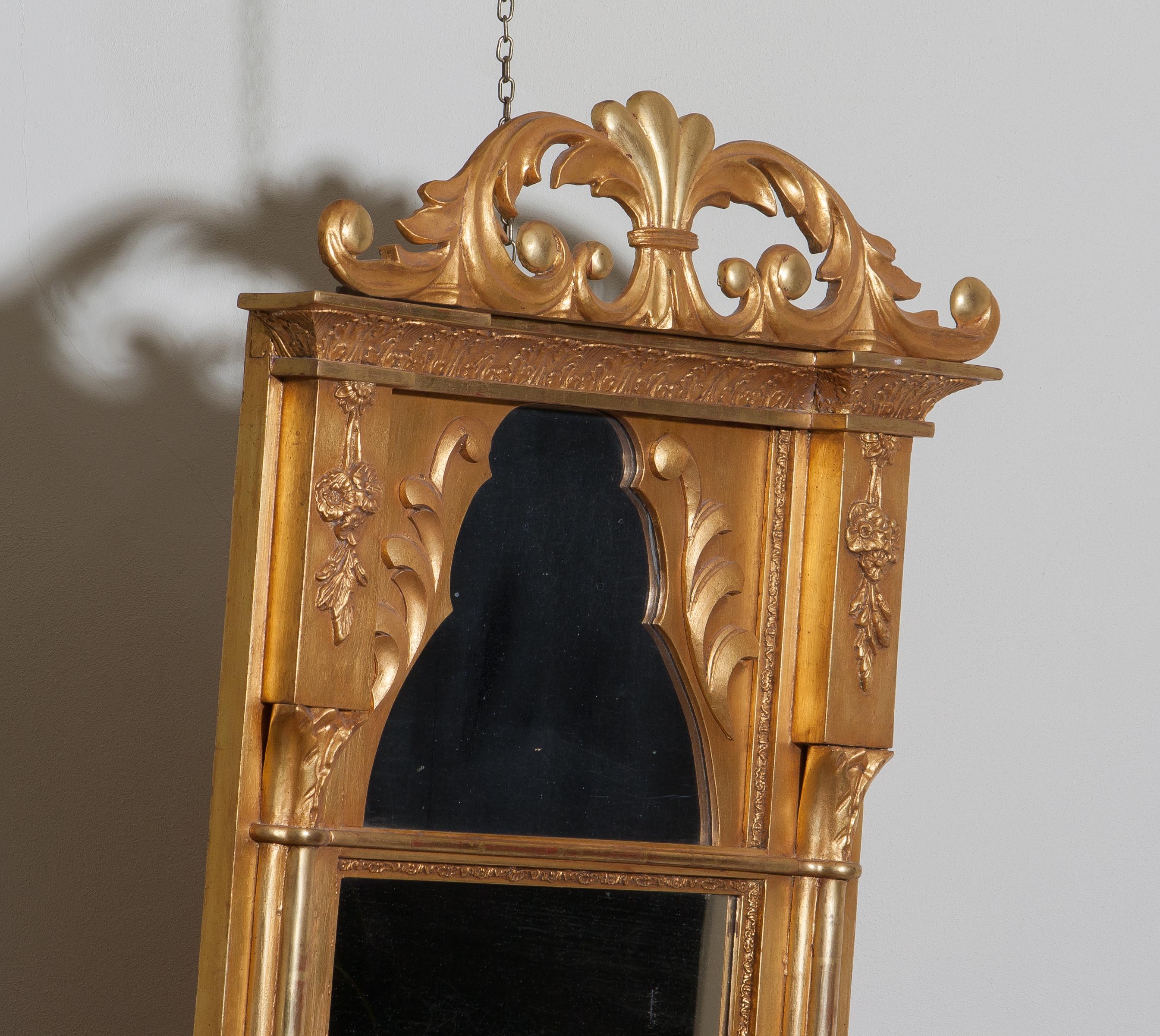 1800s Gilded France Empire Mirror 6
