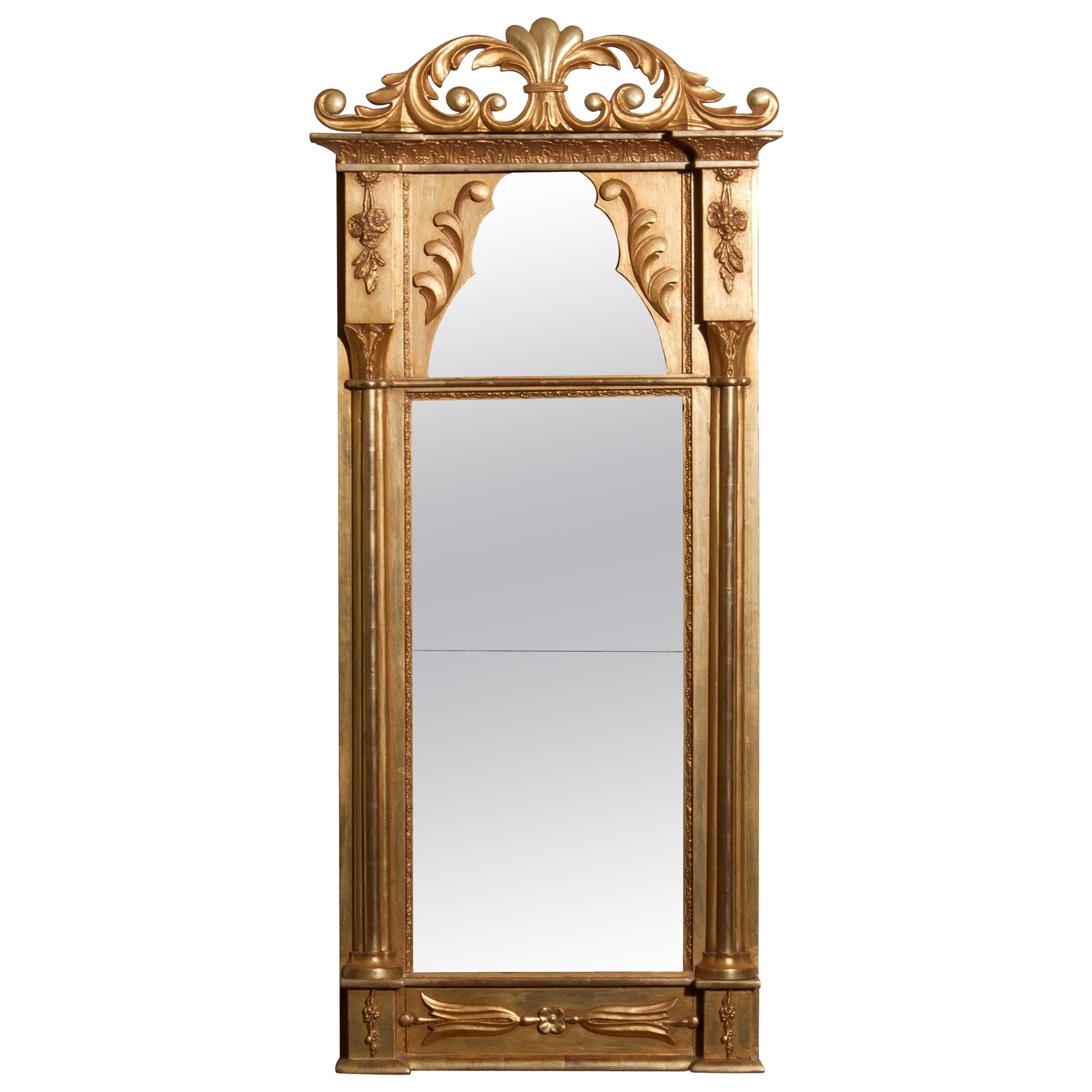 1800s Gilt France Empire Mirror at 1stDibs