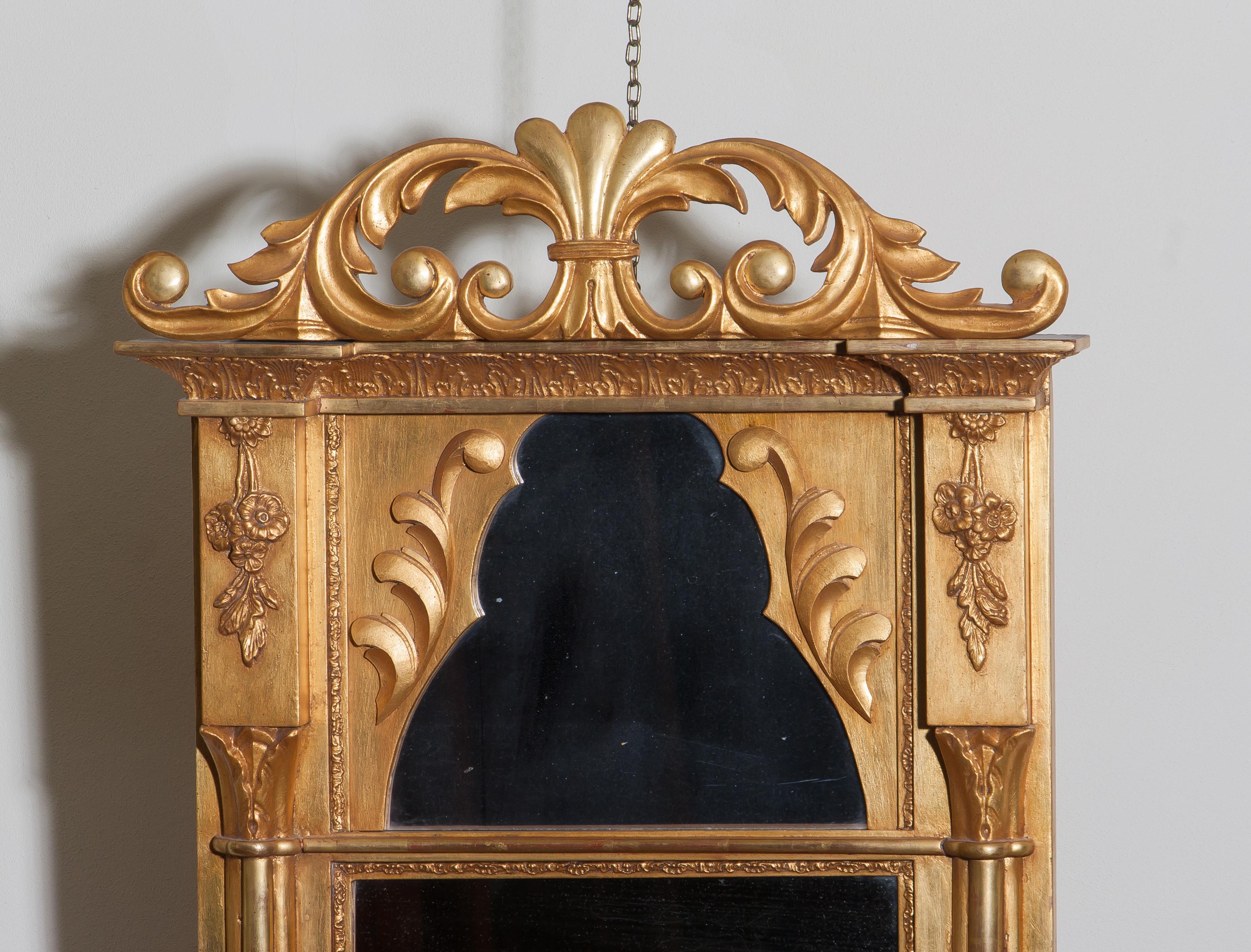 1800s Gilded France Empire Mirror 3