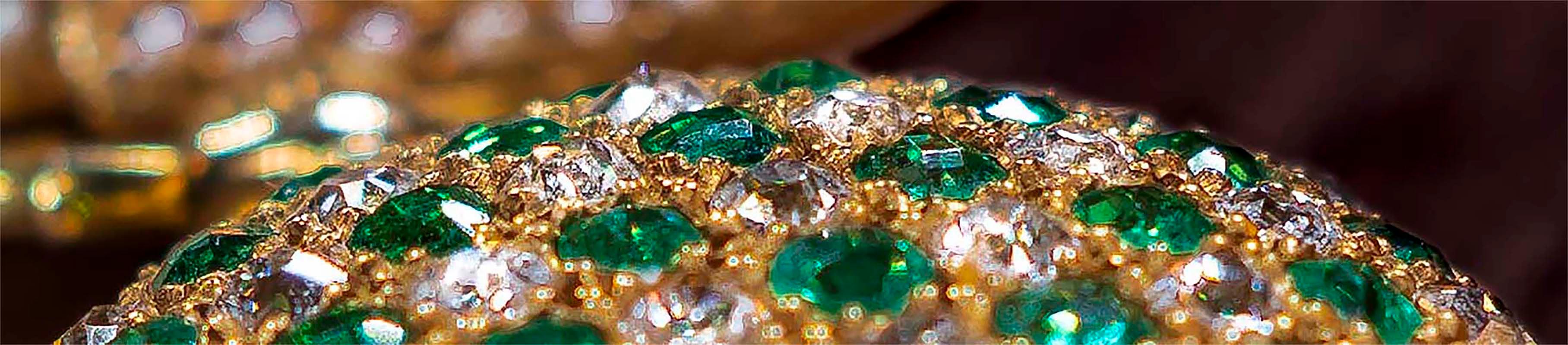 Women's or Men's 1800s Golay Fils Stahl 18kt Pearl Diamond Ruby Emerald Bird Lapel Pendant Watch
