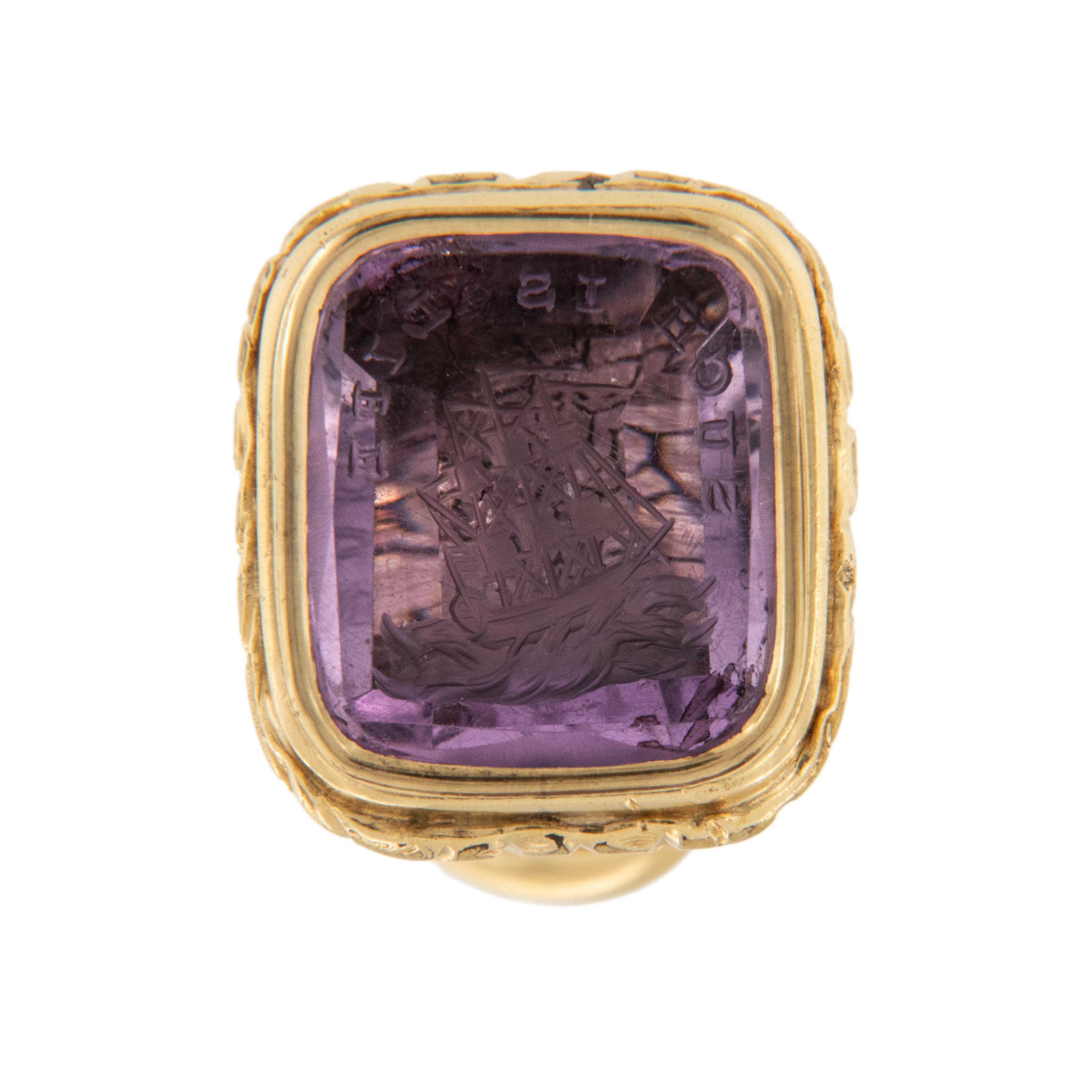 This is a gold clad seal from the Georgian period ( circa early 1800's ) made from gold on metal – not solid gold. This seal fob would make a lovely charm or grouped with other pieces, it could make a very interesting pendant. The seal is set with a