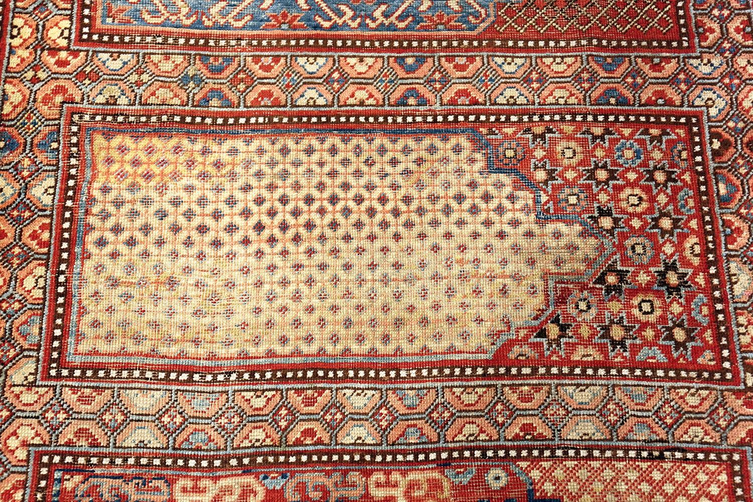 19th Century 1800's Khotan Saf Prayer Rug from East Turkestan. Size: 8 ft 5 in x 3 ft 9 in 