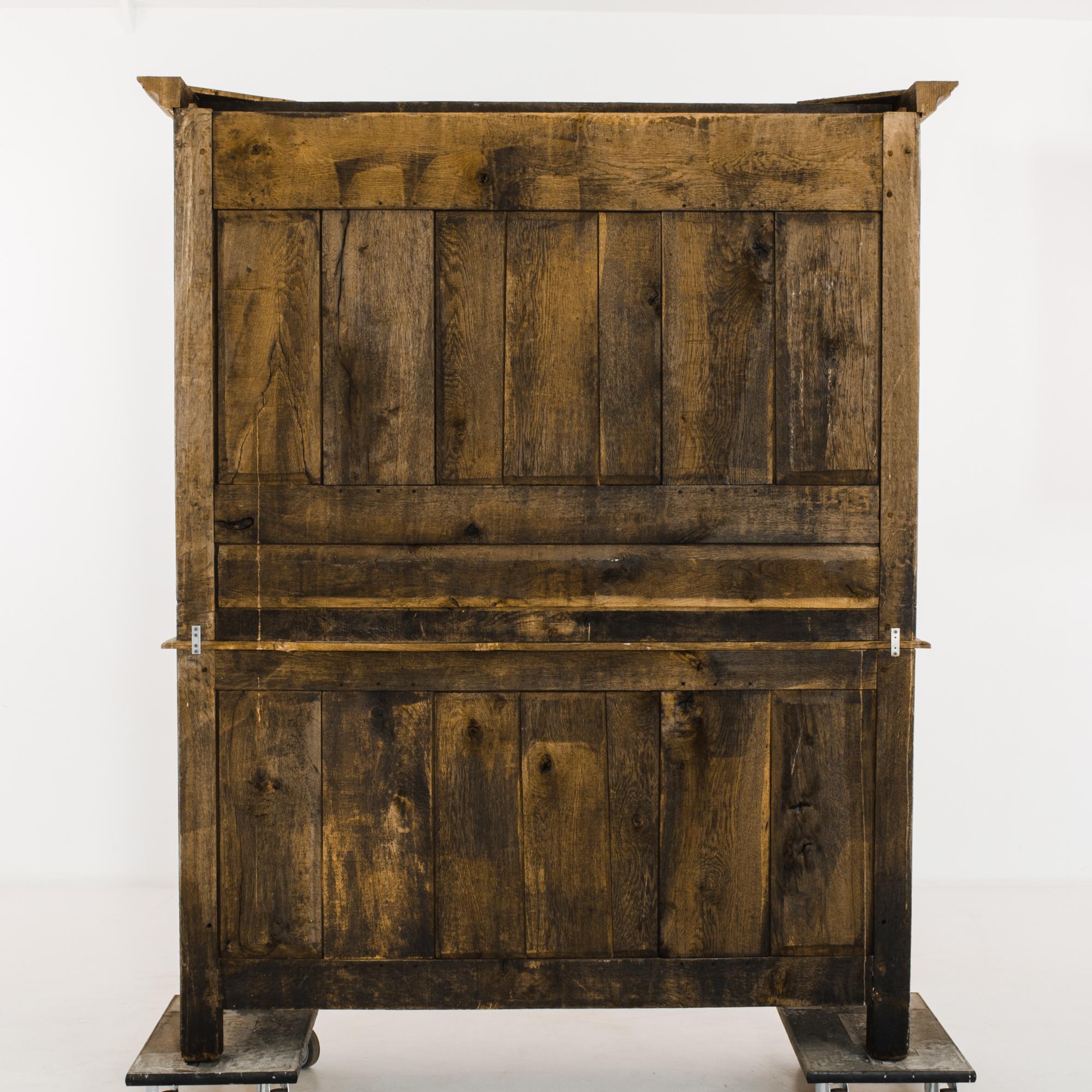 1800s Louis XVI Bleached Oak Cupboard 5