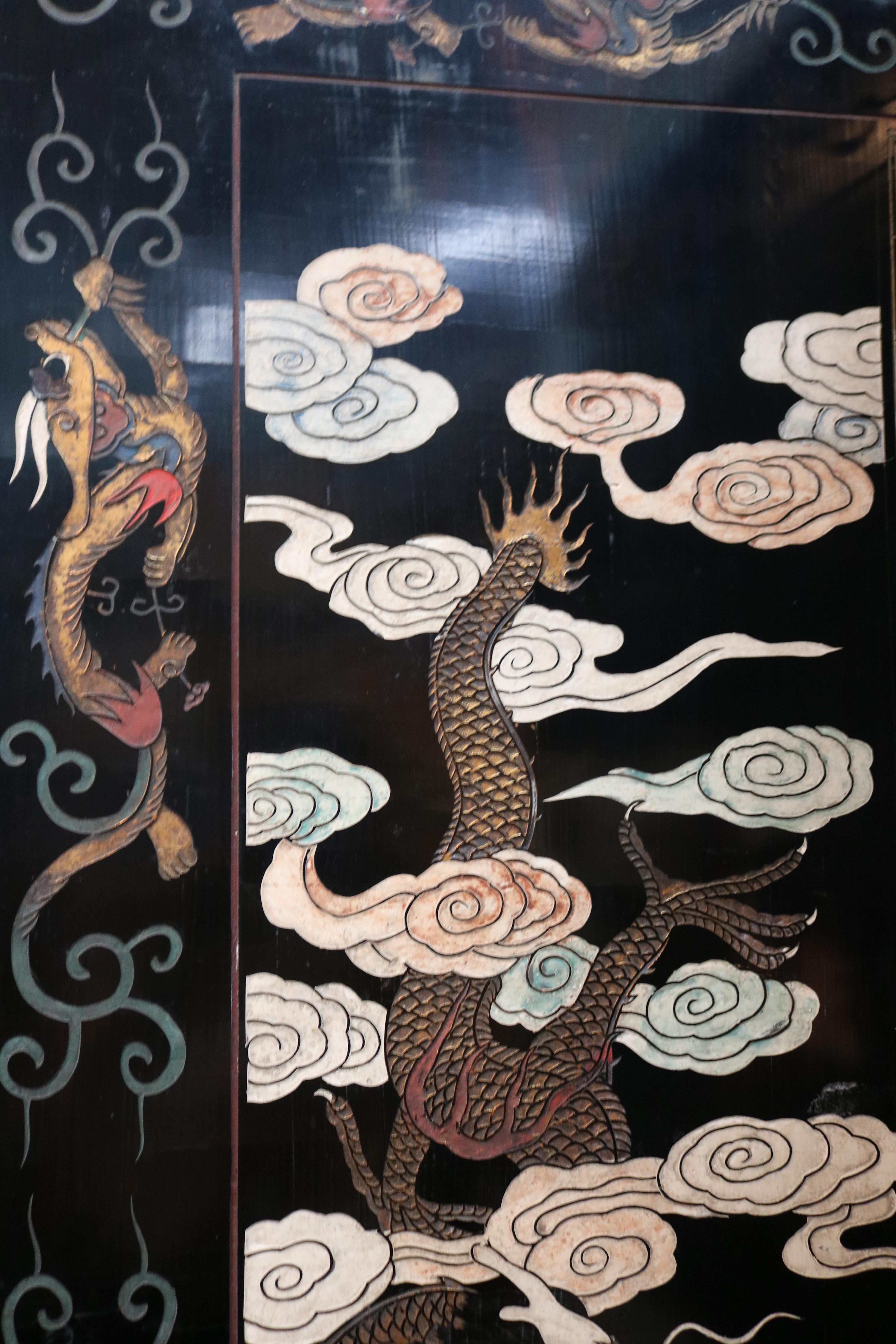 1800s Most Auspicious 8-Panel Lacquer Chinese Coromandel Screen-Signed For Sale 2