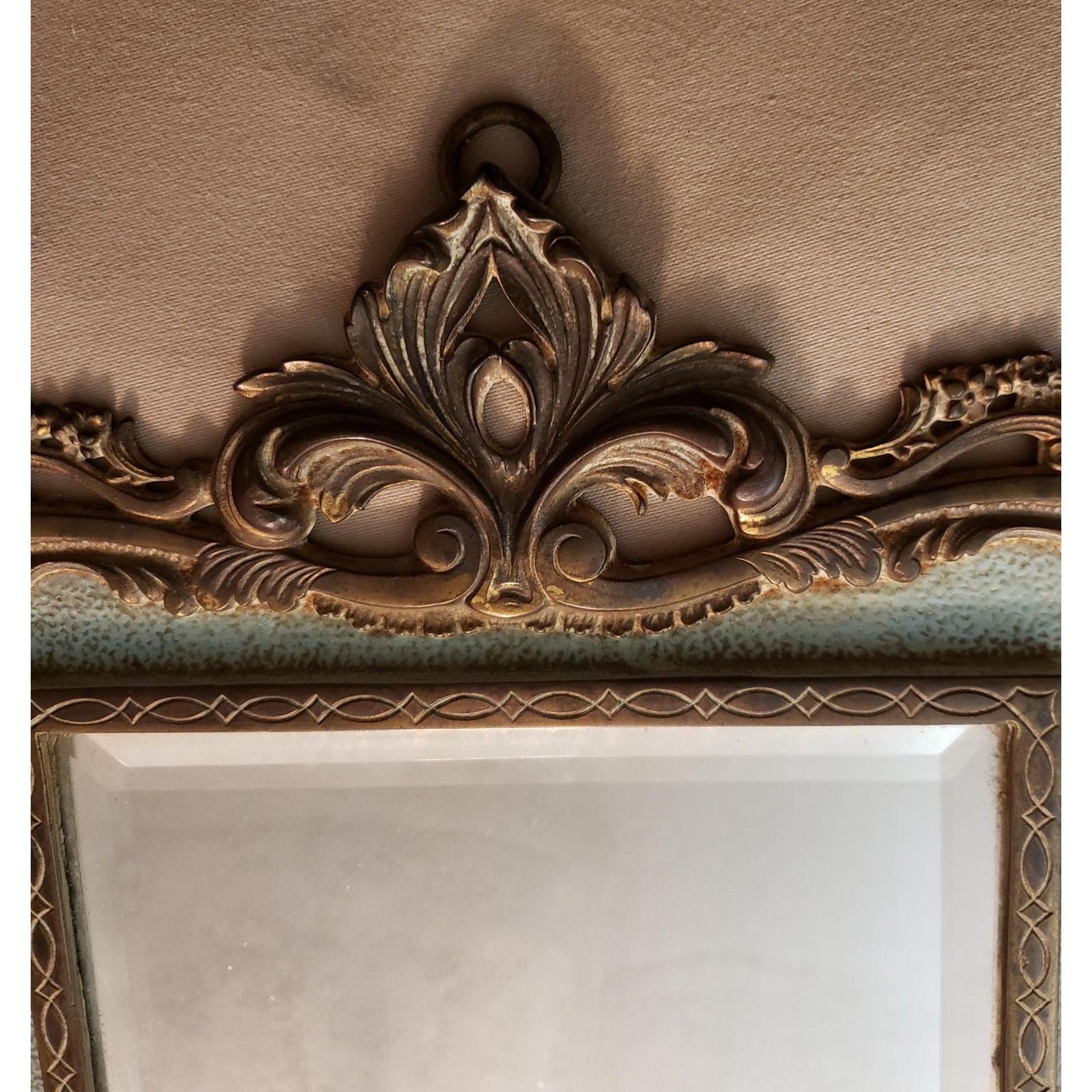 1800s National Brass & Iron Works Wall Mirror 2