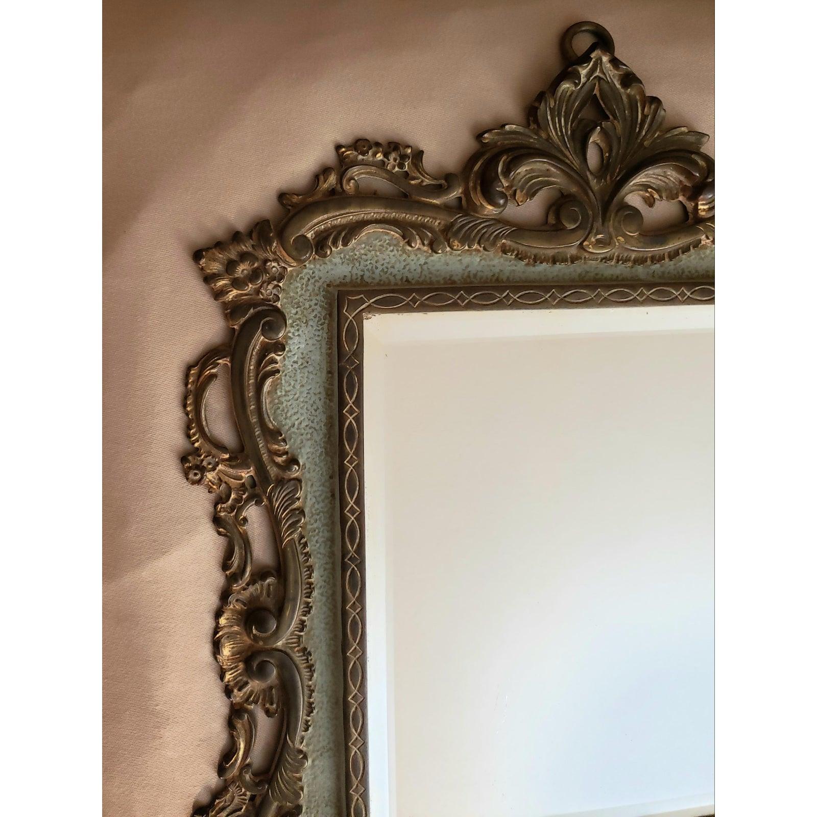 Baroque 1800s National Brass & Iron Works Wall Mirror