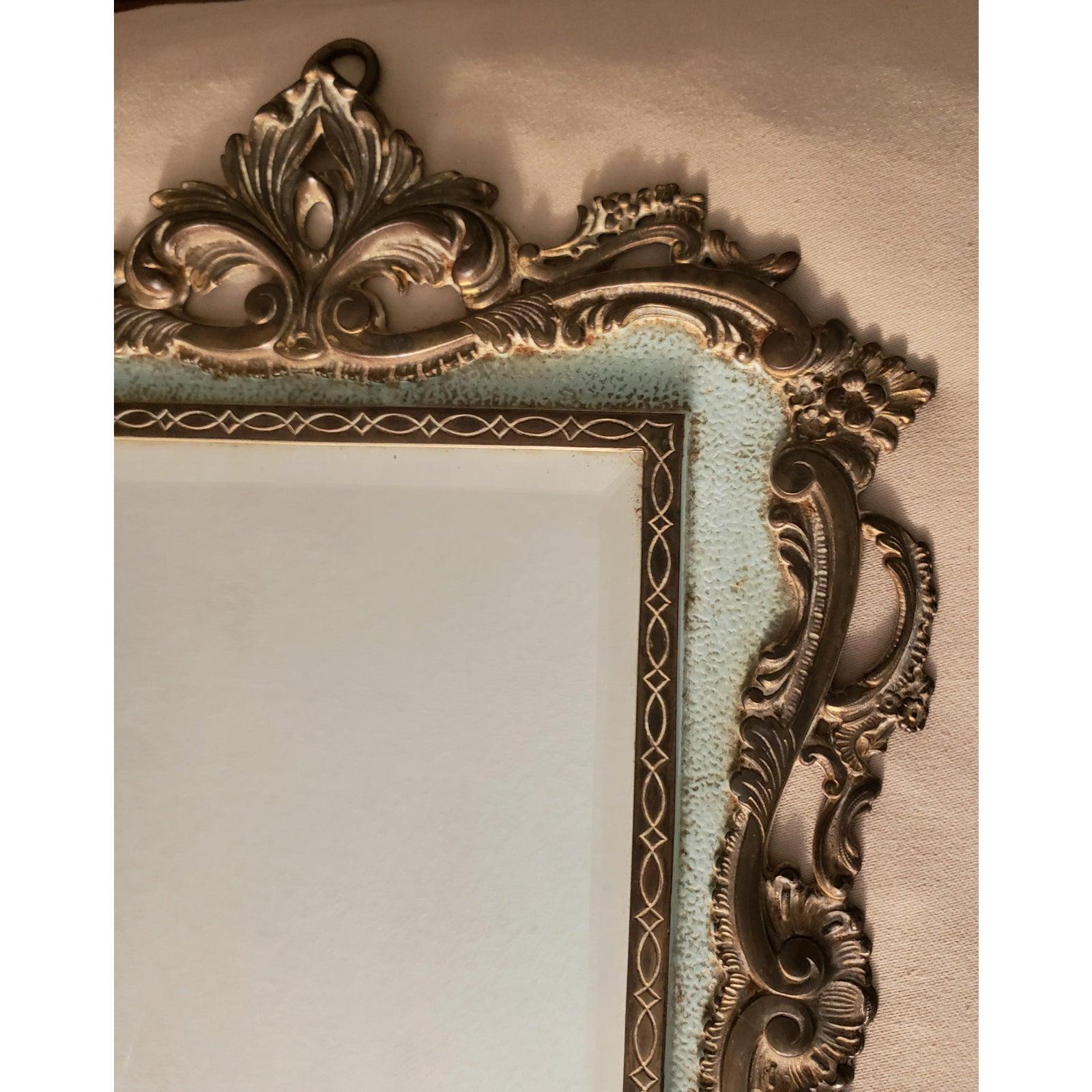 North American 1800s National Brass & Iron Works Wall Mirror
