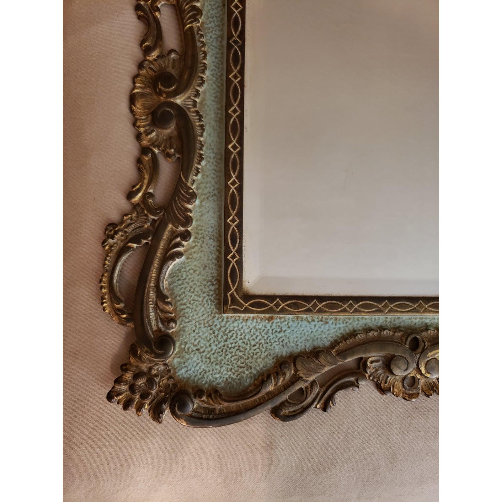 Forged 1800s National Brass & Iron Works Wall Mirror