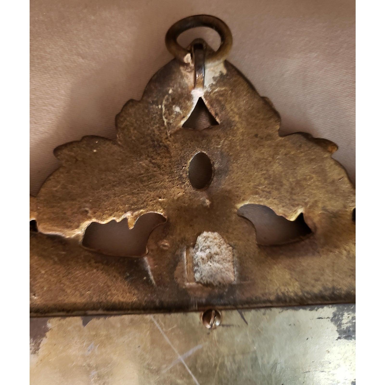 1800s National Brass & Iron Works Wall Mirror In Good Condition In Germantown, MD