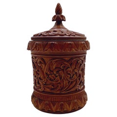 Scatola folkloristica norvegese del 1800, intagliata a mano da Ole Olsen Moene (1839-1908)