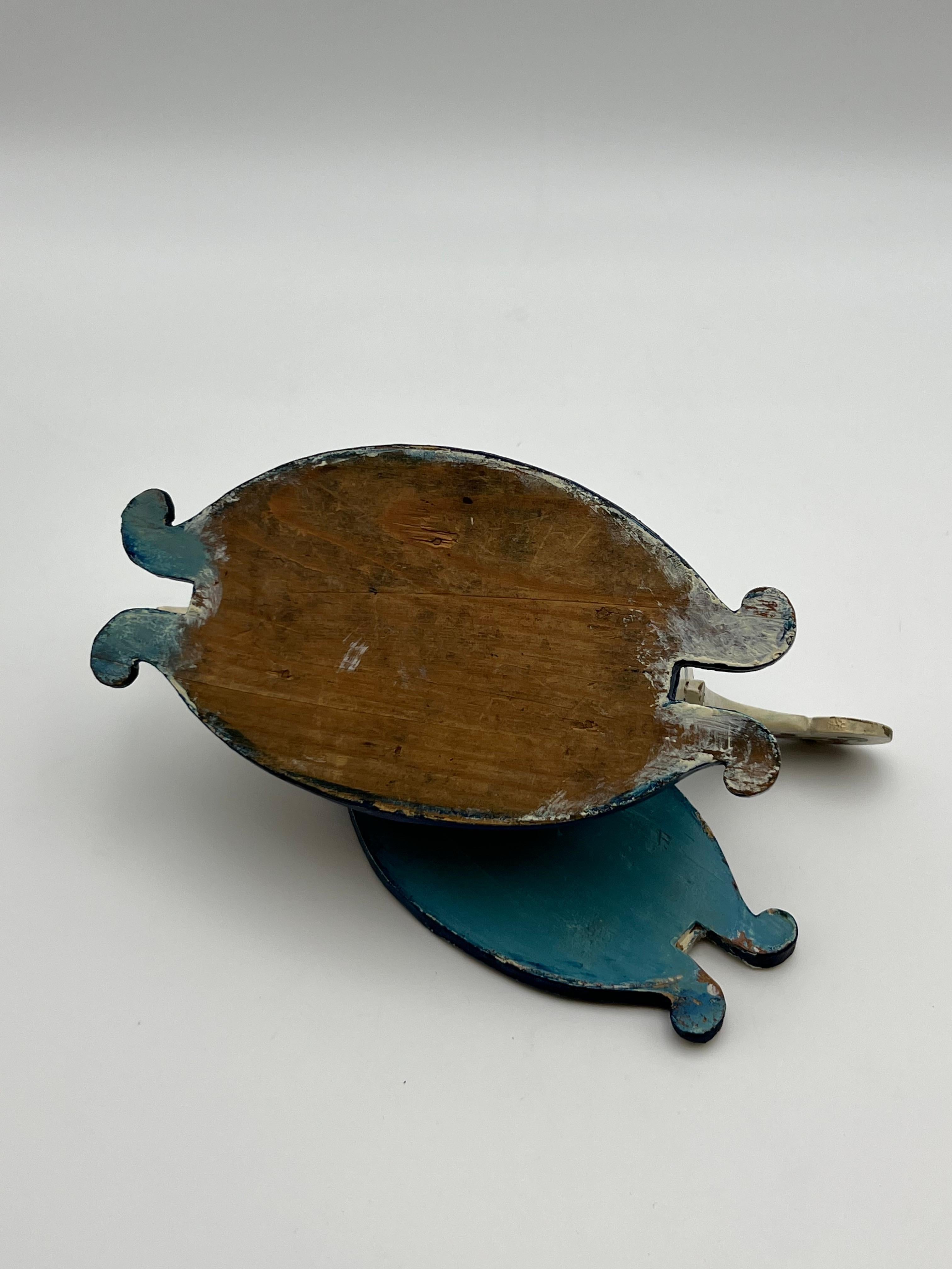 Boîte à dents pour bol à bière Rosemaling norvégien des années 1800 - Art populaire Rosemaling peint à la main en vente 7