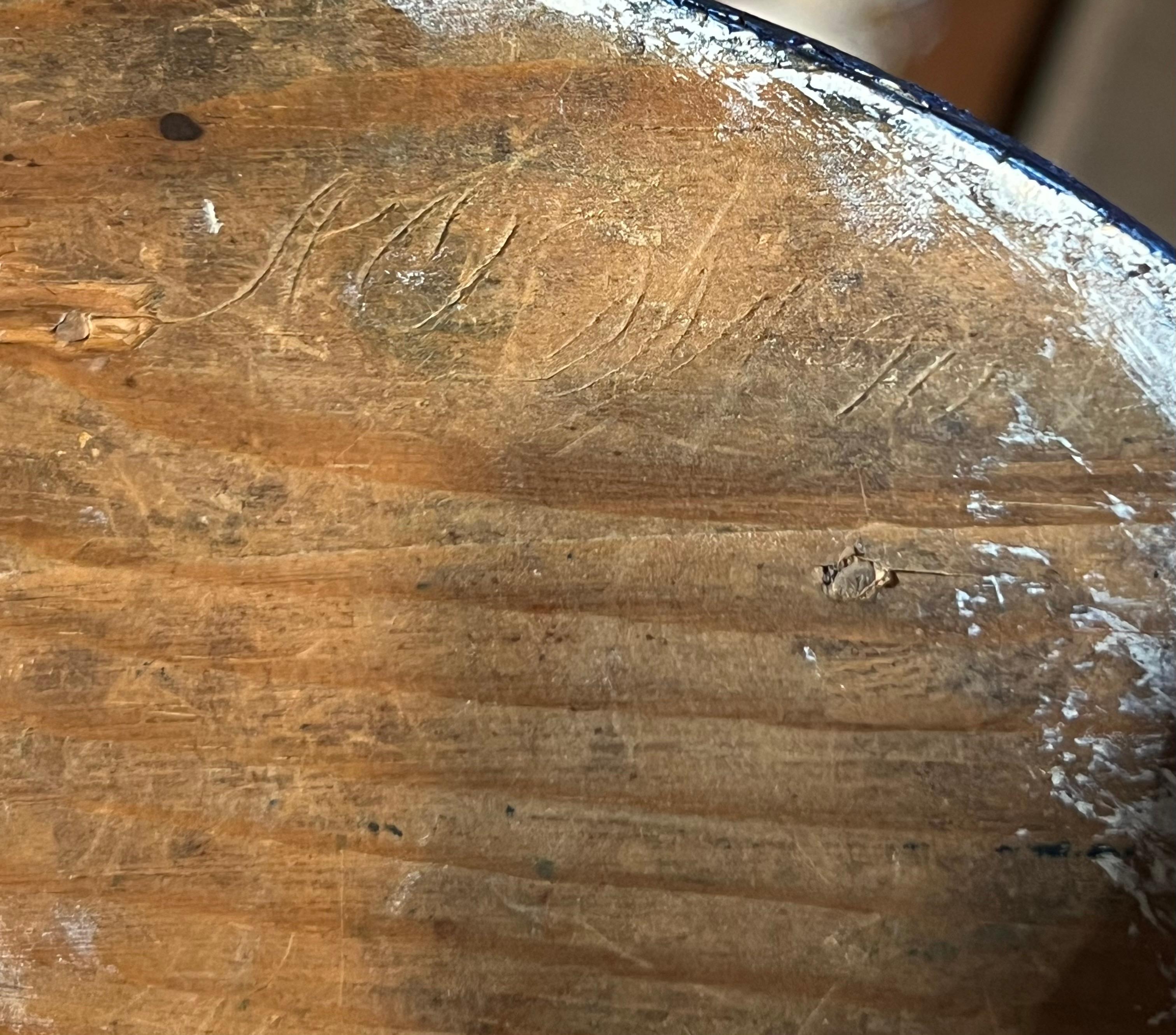 Boîte à dents pour bol à bière Rosemaling norvégien des années 1800 - Art populaire Rosemaling peint à la main en vente 8