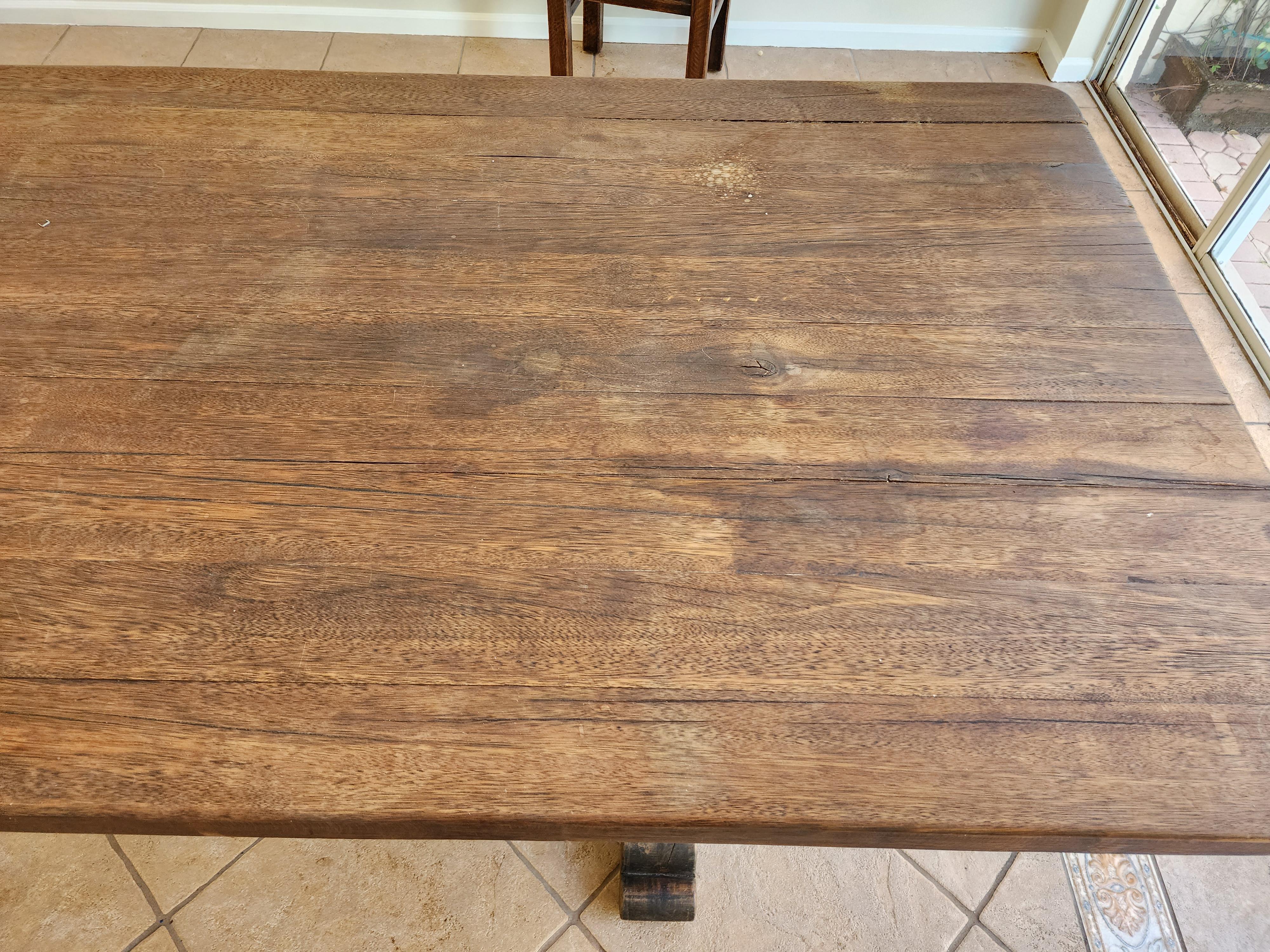 1800s Oak Refectory Dining Table with 16 Matching Chairs 16 foot For Sale 8