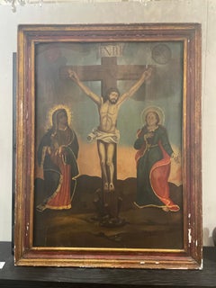 1800’s Oil on Board Religious Painting
