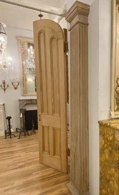 1800s Pair of Fluted Pilasters Antique from a VA Estate, Half Square