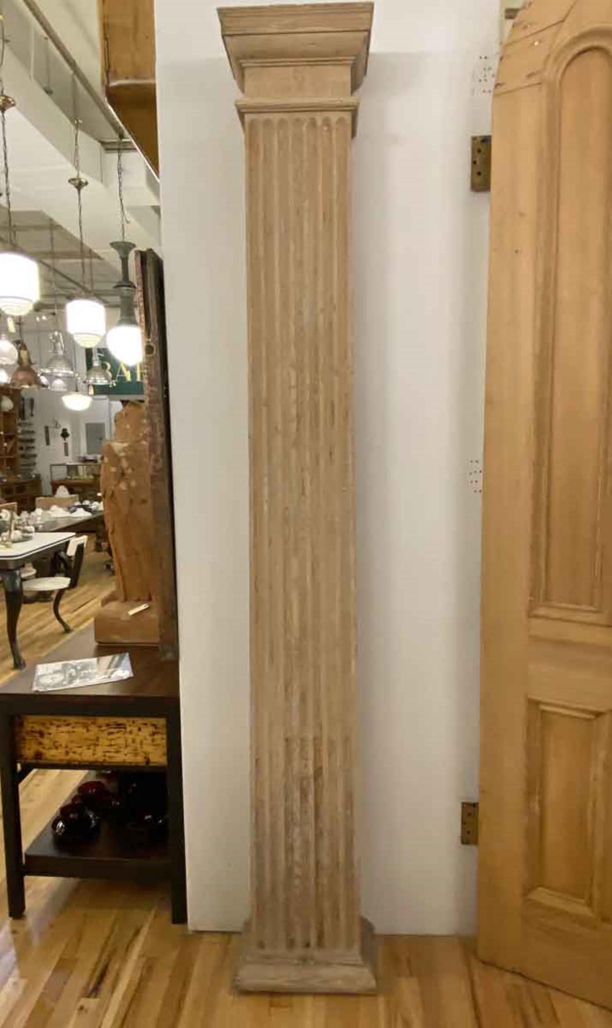 1800s Pair of Fluted Pilasters Antique from a VA Estate, Half Square 1