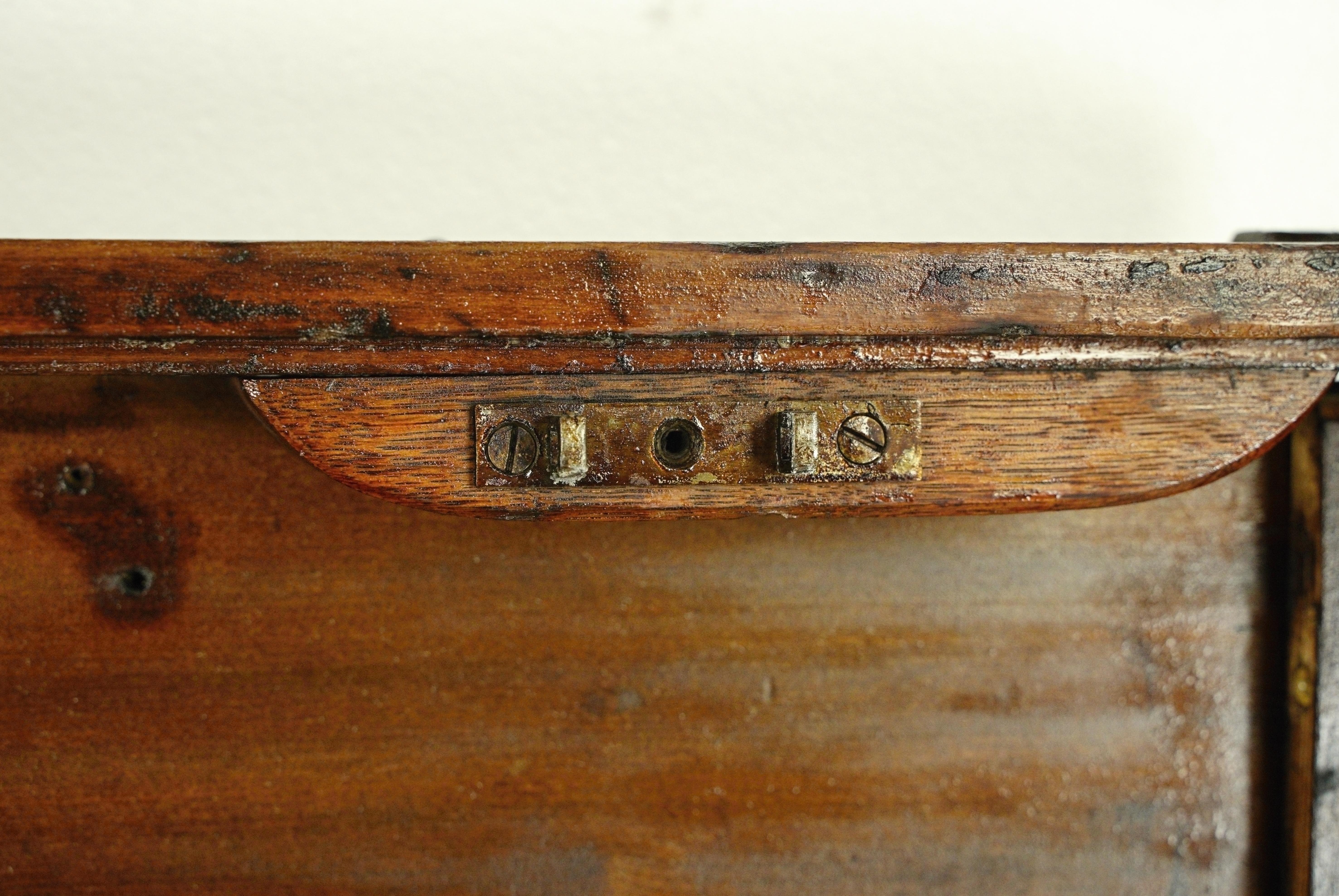 19th Century 1800s Pine C.H. Tenney Trunk with Leather Straps For Sale