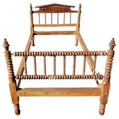 1800s Pine Spool Twin Size Bed