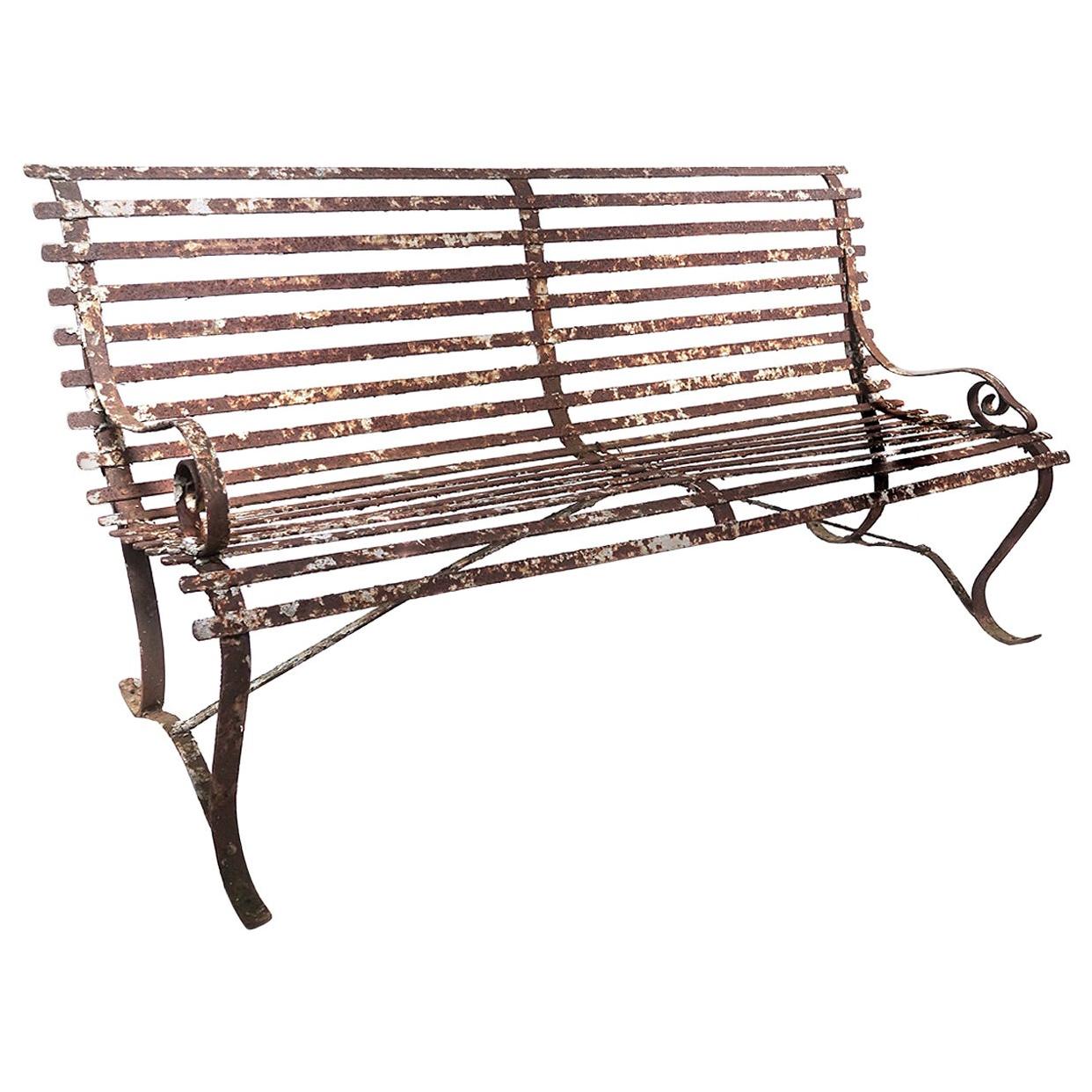 Riveted Van Dorn Iron Works Garden Bench