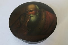 1800s Russian Lacquer Box Philosopher