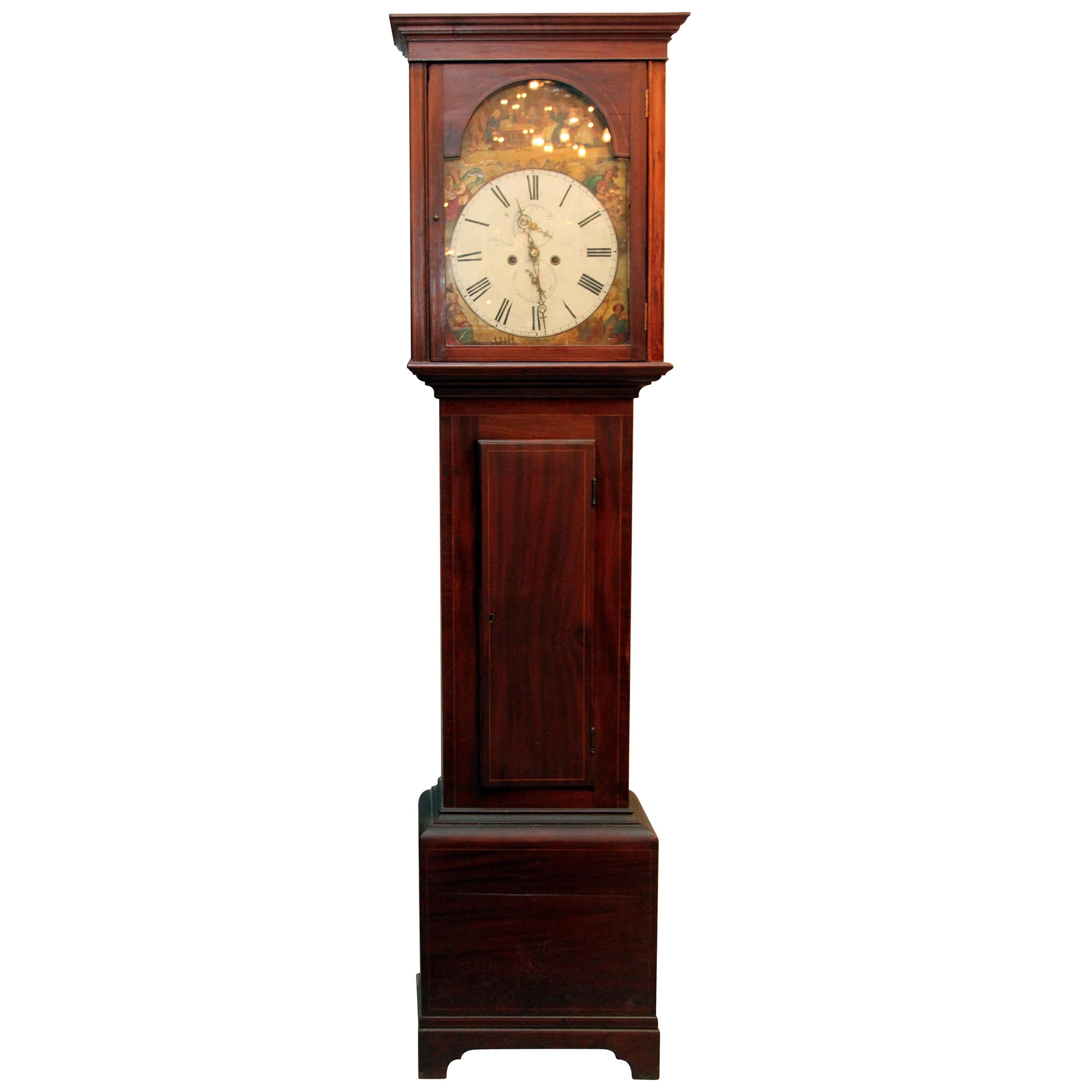 1800s Scottish Wooden Grandfather Clock