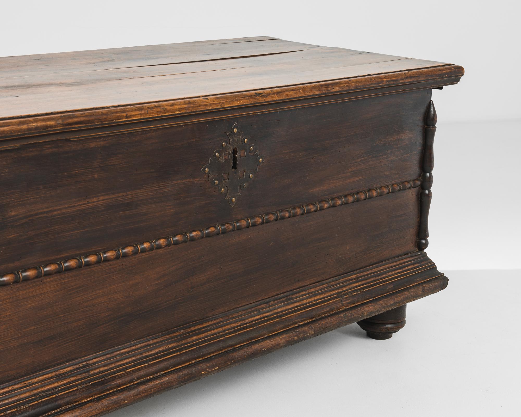 1800s Southern European Wooden Trunk 2