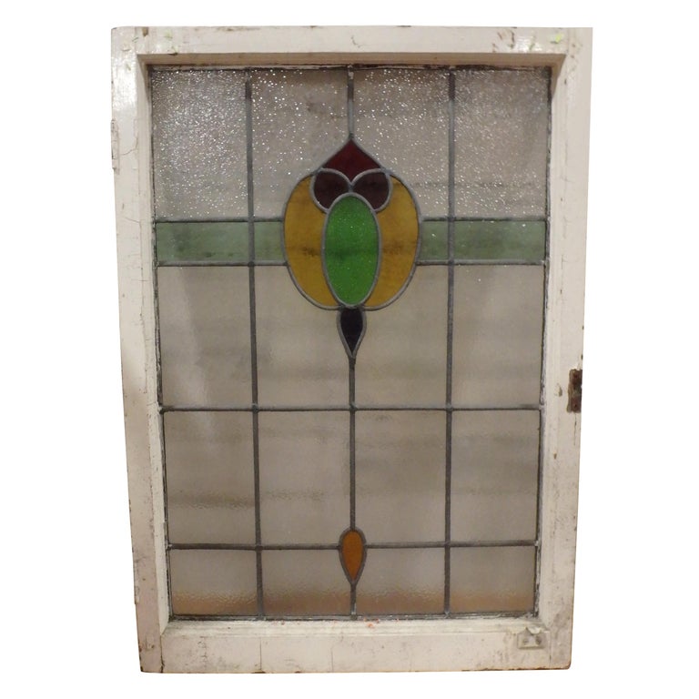 1800s Stained Glass Window For Sale at 1stDibs