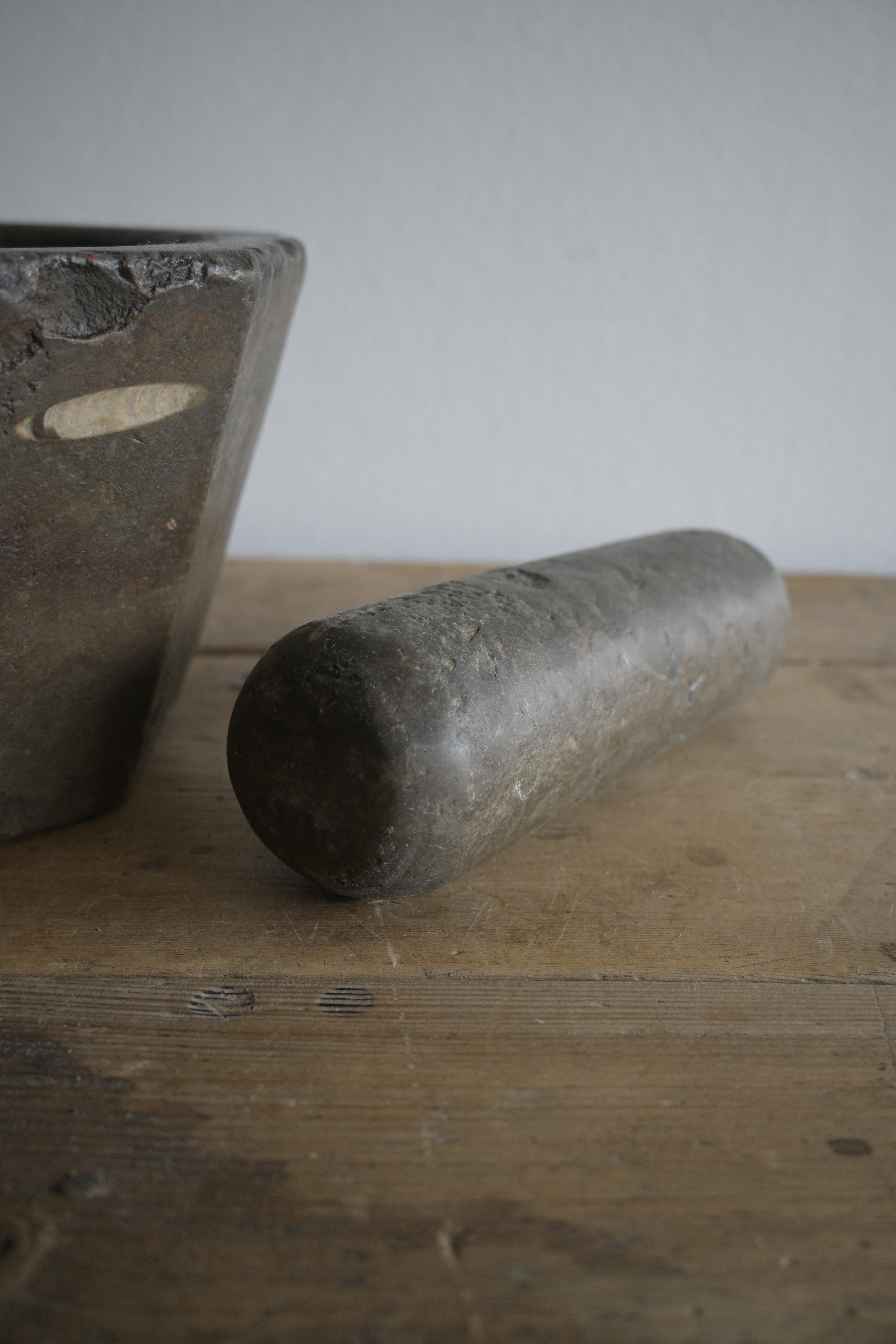Hand-Carved 1800's Swedish Mortars made of Öland limestone For Sale