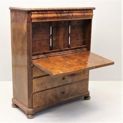 1800s Tall Secretary with Lower Chest of Drawers