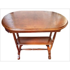 1800s Two-Tier Solid Pine Occasional Console Table