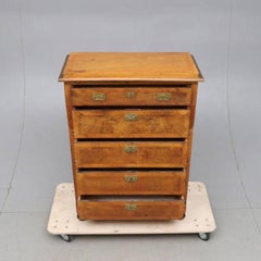 1800s Walnut-Veneered Bureau