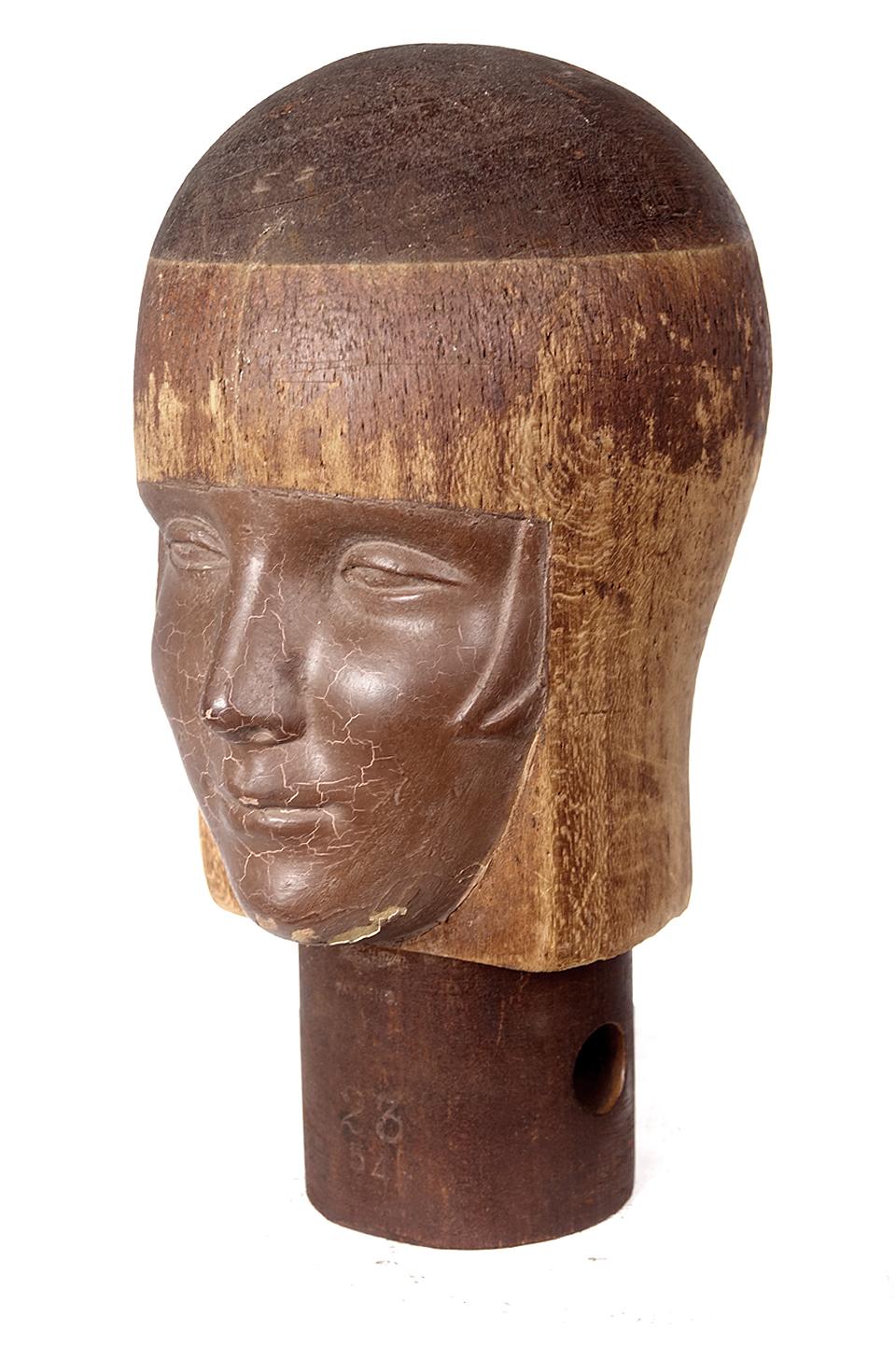American 1800s Wig Makers Most Beautiful Wooden Head