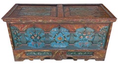 1801 Floral Painted Alpine Blanket Chest