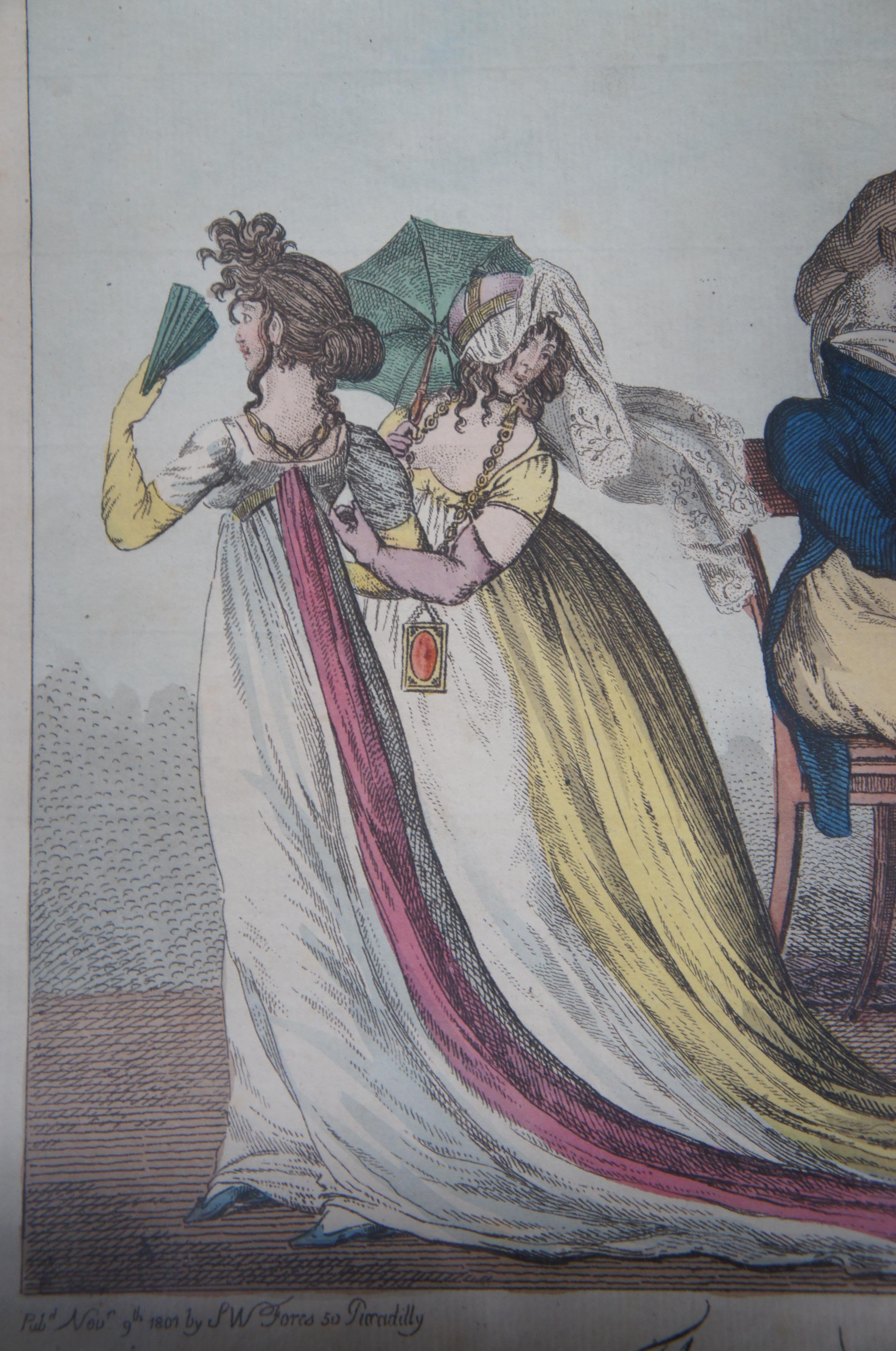 1801 French Martinet Fores Satirical Supreme Bon Ton Card Game Etching 4