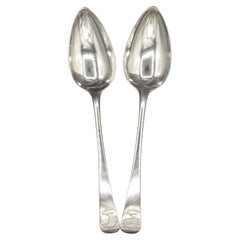 Antique 1801 Pair of Sterling Silver Spoons