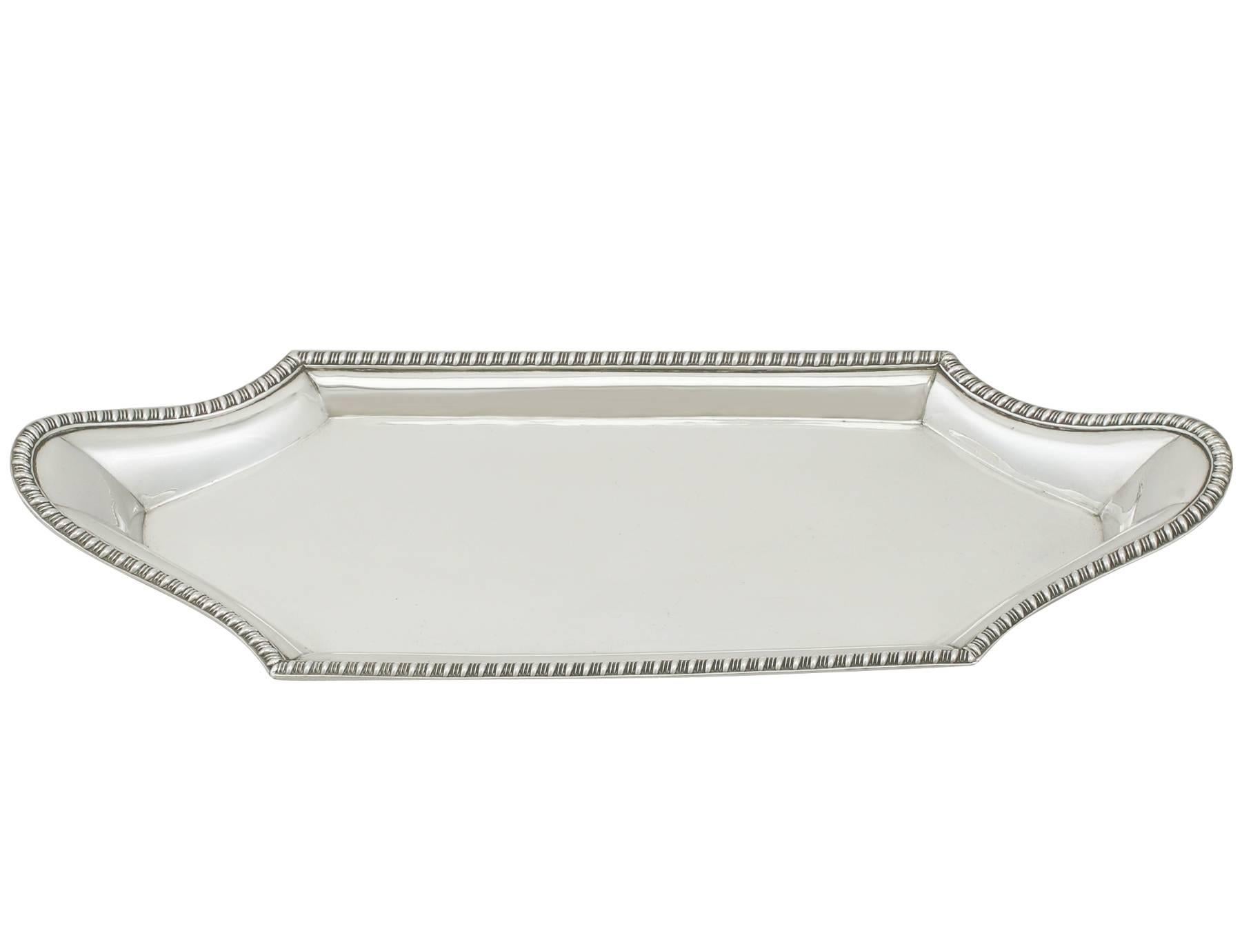 British Antique Georgian Sterling Silver Wick Trimmers and Snuffer Trays, 1802