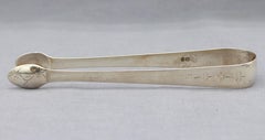 1802 London Sterling Silver Sugar Tongs by Samuel Hougham