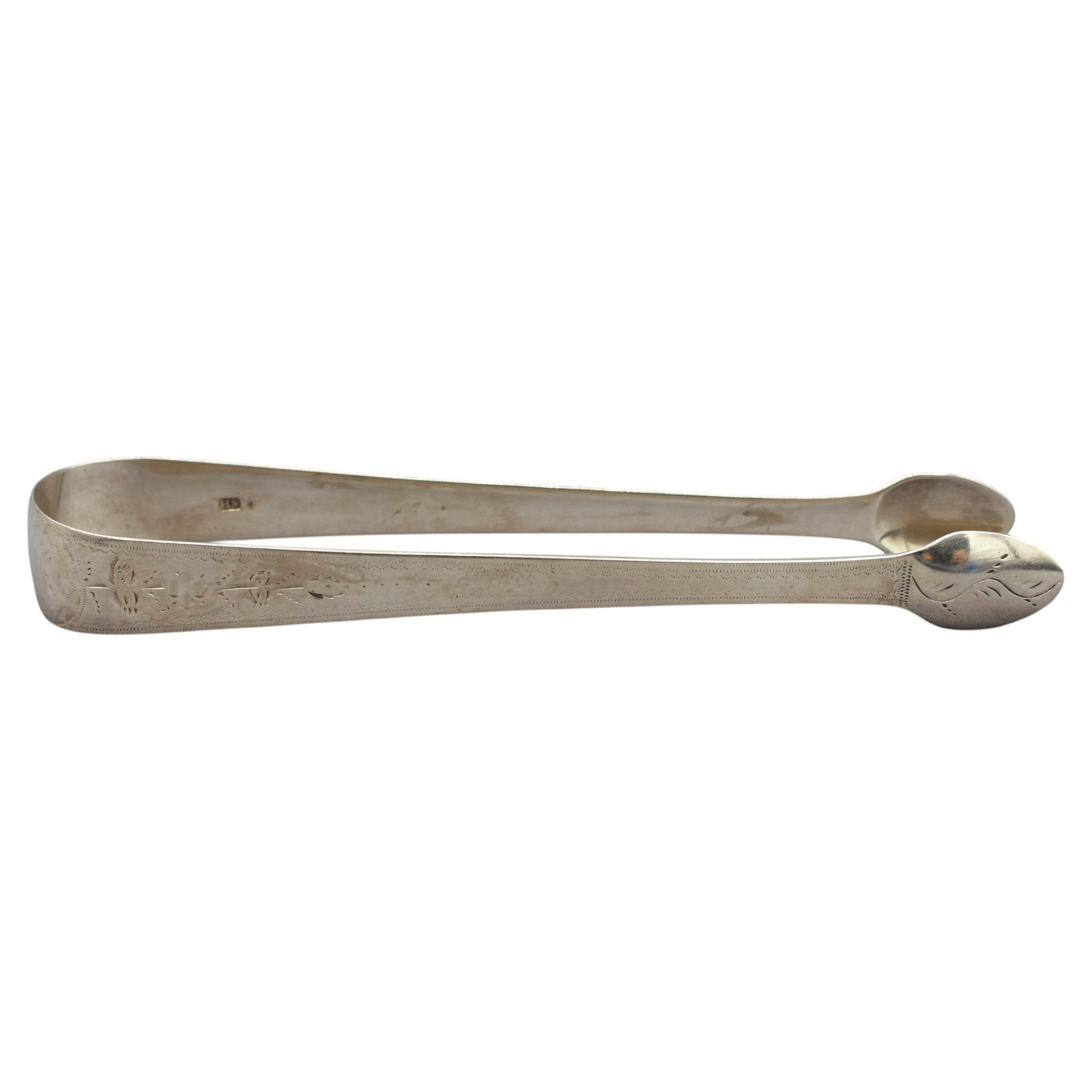 Pince à sucre en argent sterling de Londres, 1802, par Samuel Hougham en vente